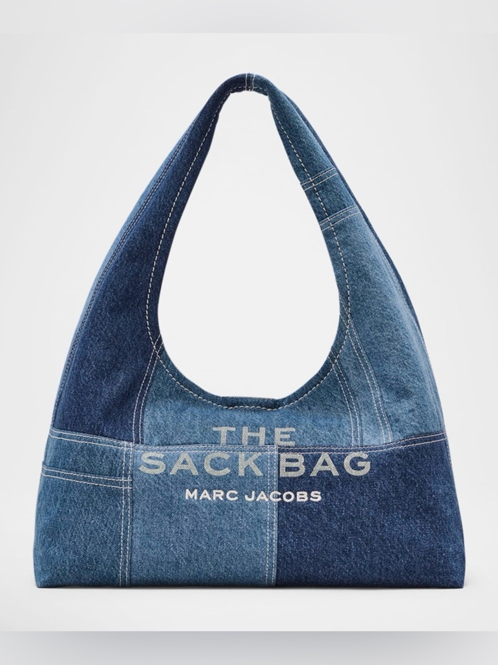 *NWT*Marc Jacobs 'The Sack Bag' Denim Hobo Bag - Blue Patchwork